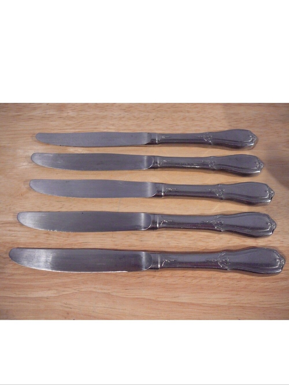 5 Master Butter Knives Jean Couzon France Orefevre Stainless 8 1/8"